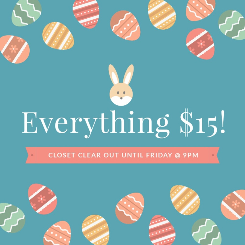 $15 Closet Closeout (each item $15)